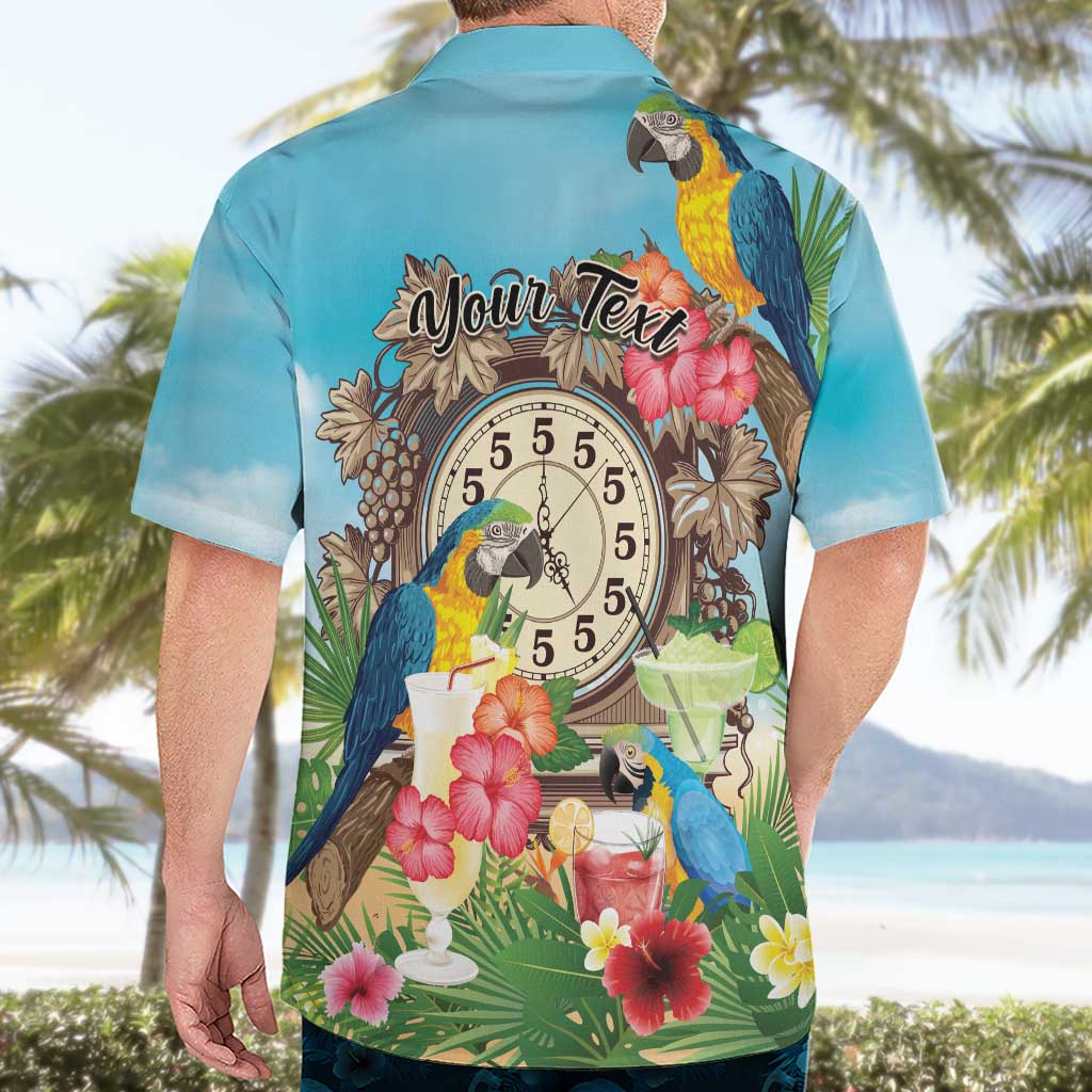 Personalized It's 5 o'clock Somewhere Hawaiian Shirt Hawaiian Tropical Parrots - Wonder Print Shop