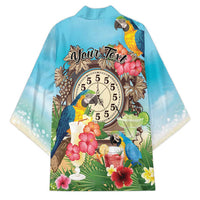 Personalized It's 5 o'clock Somewhere Kimono Hawaiian Tropical Parrots - Wonder Print Shop
