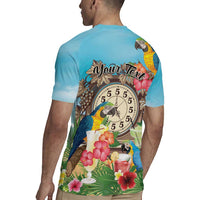 Personalized It's 5 o'clock Somewhere Rugby Jersey Hawaiian Tropical Parrots - Wonder Print Shop