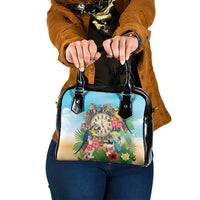 It's 5 o'clock Somewhere Shoulder Handbag Hawaiian Tropical Parrots - Wonder Print Shop