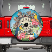 It's 5 o'clock Somewhere Spare Tire Cover Hawaiian Tropical Parrots - Wonder Print Shop
