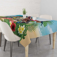 It's 5 o'clock Somewhere Tablecloth Hawaiian Tropical Parrots - Wonder Print Shop