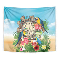 It's 5 o'clock Somewhere Tapestry Hawaiian Tropical Parrots - Wonder Print Shop