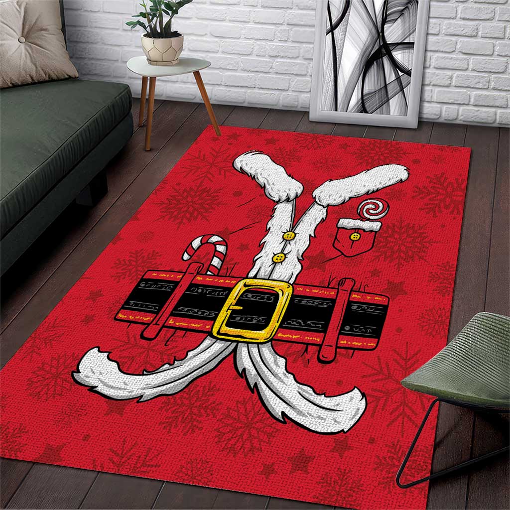 Santa Costume Area Rug Funny Christmas - Wonder Print Shop