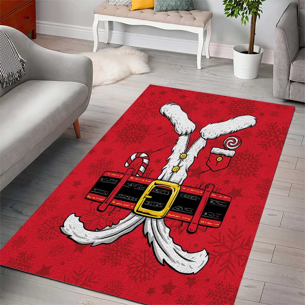 Santa Costume Area Rug Funny Christmas - Wonder Print Shop