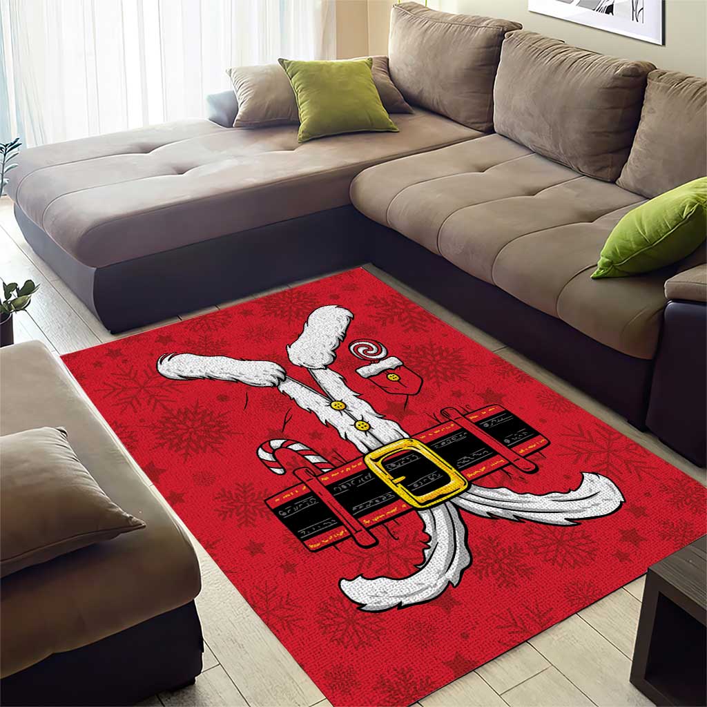 Santa Costume Area Rug Funny Christmas - Wonder Print Shop
