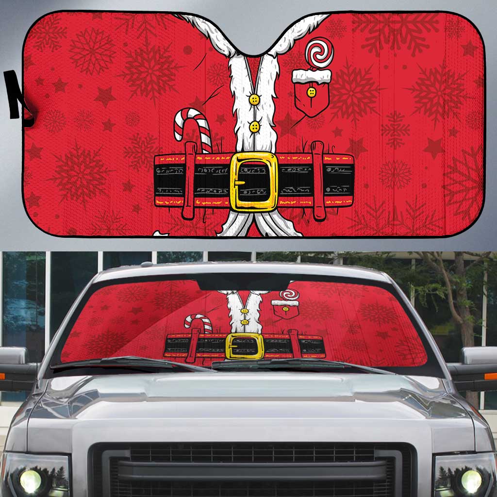 Santa Costume Auto Sun Shade Funny Christmas - Wonder Print Shop