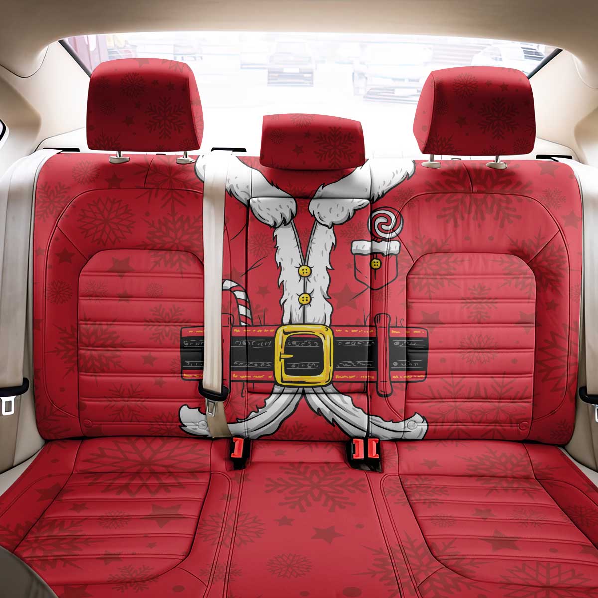 Santa Costume Back Car Seat Cover Funny Christmas - Wonder Print Shop