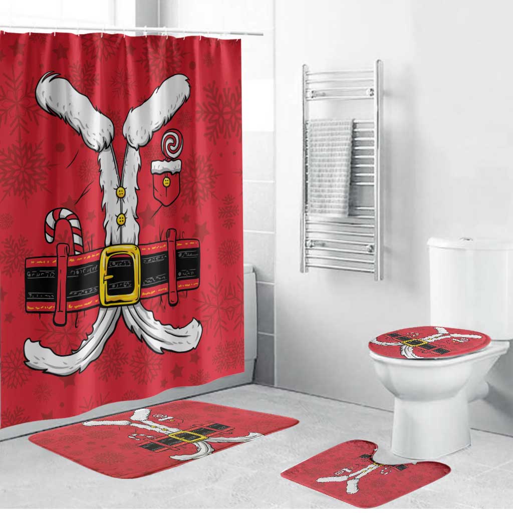 Santa Costume Bathroom Set Funny Christmas - Wonder Print Shop