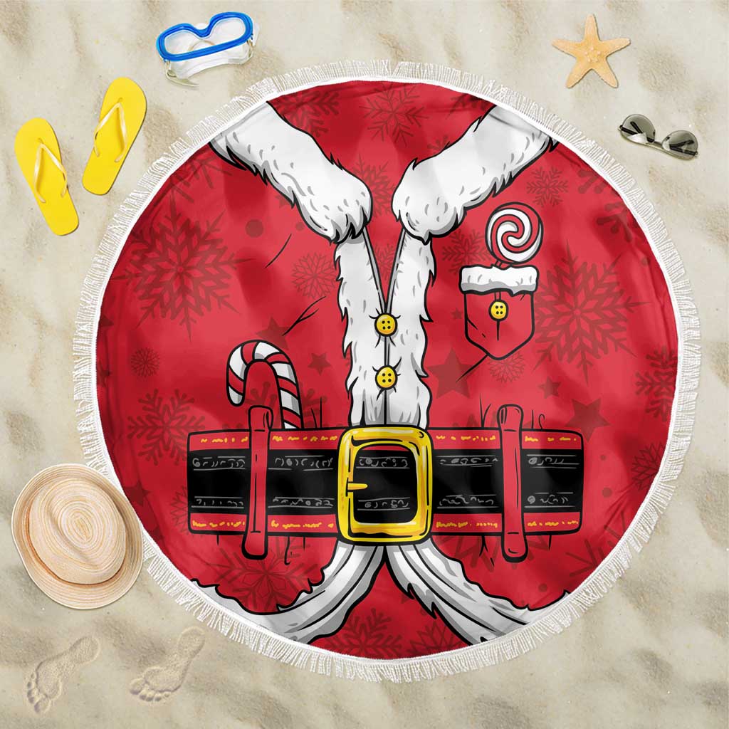 Santa Costume Beach Blanket Funny Christmas - Wonder Print Shop