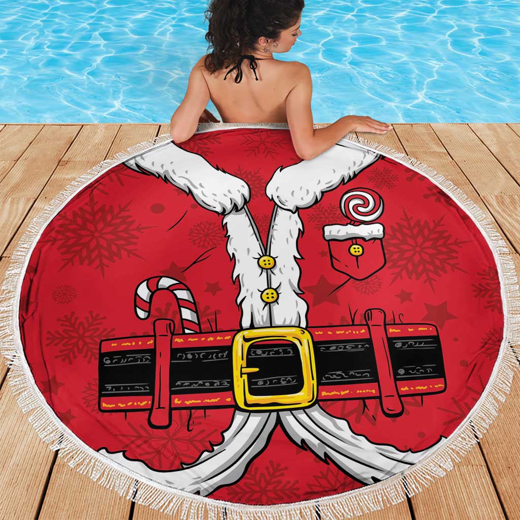 Santa Costume Beach Blanket Funny Christmas - Wonder Print Shop