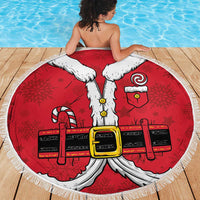 Santa Costume Beach Blanket Funny Christmas - Wonder Print Shop