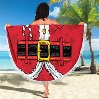 Santa Costume Beach Blanket Funny Christmas - Wonder Print Shop