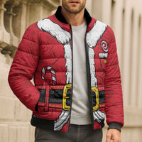 Personalized Santa Costume Bomber Puffer Jacket Funny Christmas - Wonder Print Shop