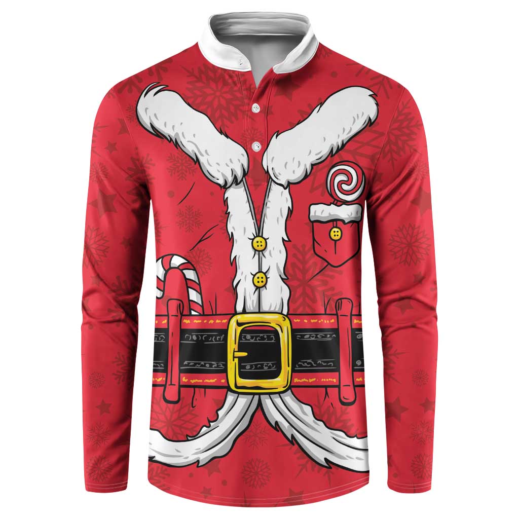Personalized Santa Costume Button Sweatshirt Funny Christmas - Wonder Print Shop