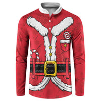 Personalized Santa Costume Button Sweatshirt Funny Christmas - Wonder Print Shop