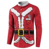 Personalized Santa Costume Button Sweatshirt Funny Christmas - Wonder Print Shop