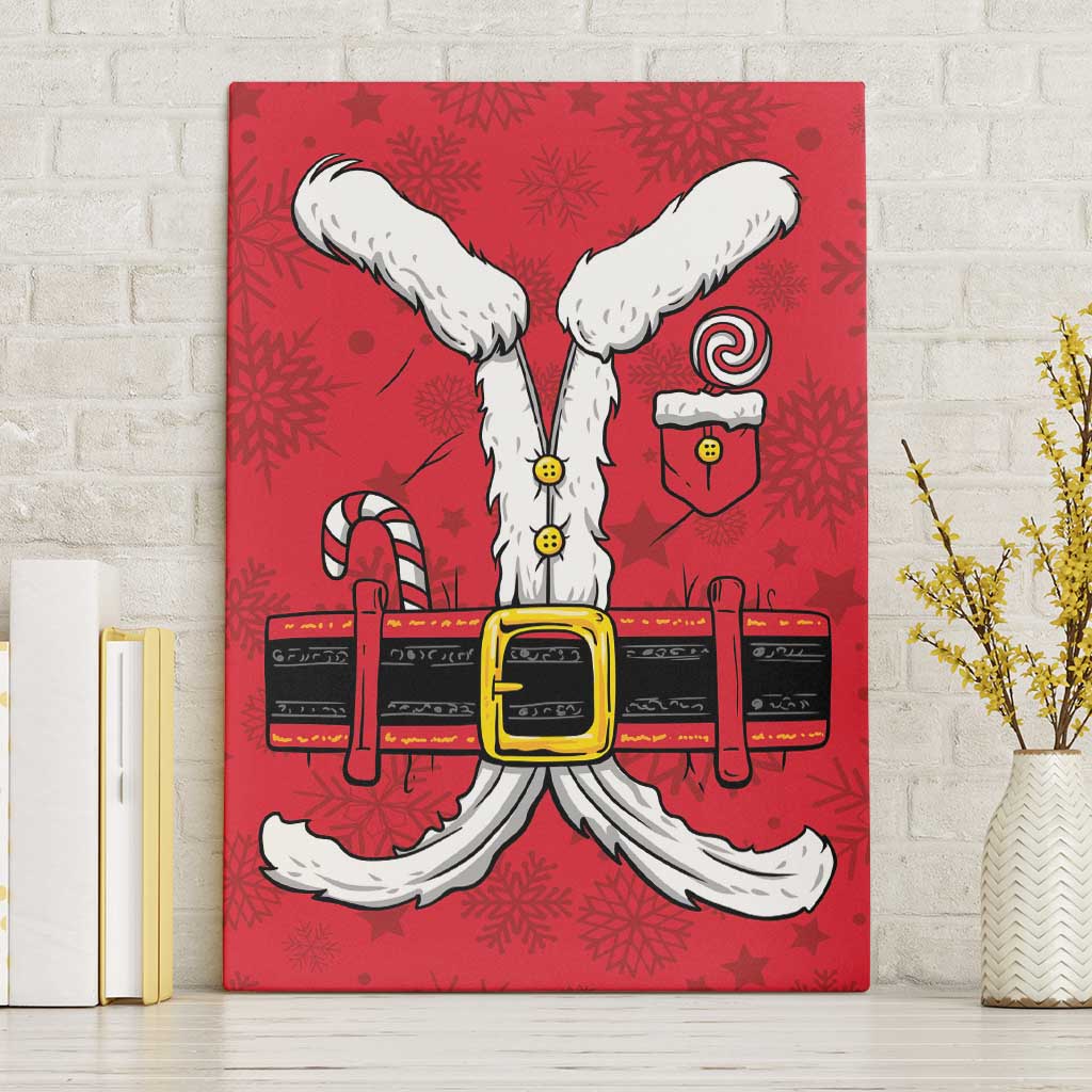 Santa Costume Canvas Wall Art Funny Christmas - Wonder Print Shop