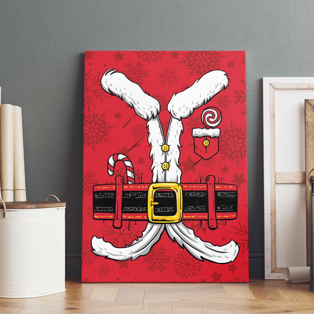 Santa Costume Canvas Wall Art Funny Christmas - Wonder Print Shop