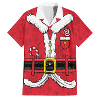 Personalized Santa Costume Family Matching Off The Shoulder Long Sleeve Dress and Hawaiian Shirt Funny Christmas - Wonder Print Shop