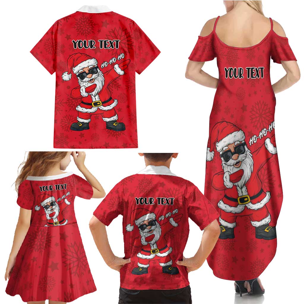 Personalized Santa Costume Family Matching Summer Maxi Dress and Hawaiian Shirt Funny Christmas - Wonder Print Shop
