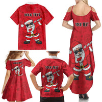 Personalized Santa Costume Family Matching Summer Maxi Dress and Hawaiian Shirt Funny Christmas - Wonder Print Shop