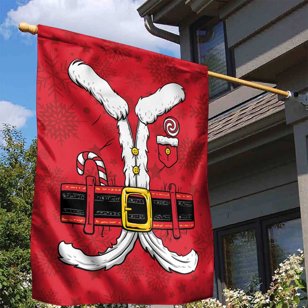 Santa Costume Garden Flag Funny Christmas - Wonder Print Shop
