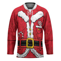 Personalized Santa Costume Hockey Jersey Funny Christmas - Wonder Print Shop