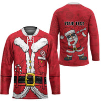 Personalized Santa Costume Hockey Jersey Funny Christmas - Wonder Print Shop