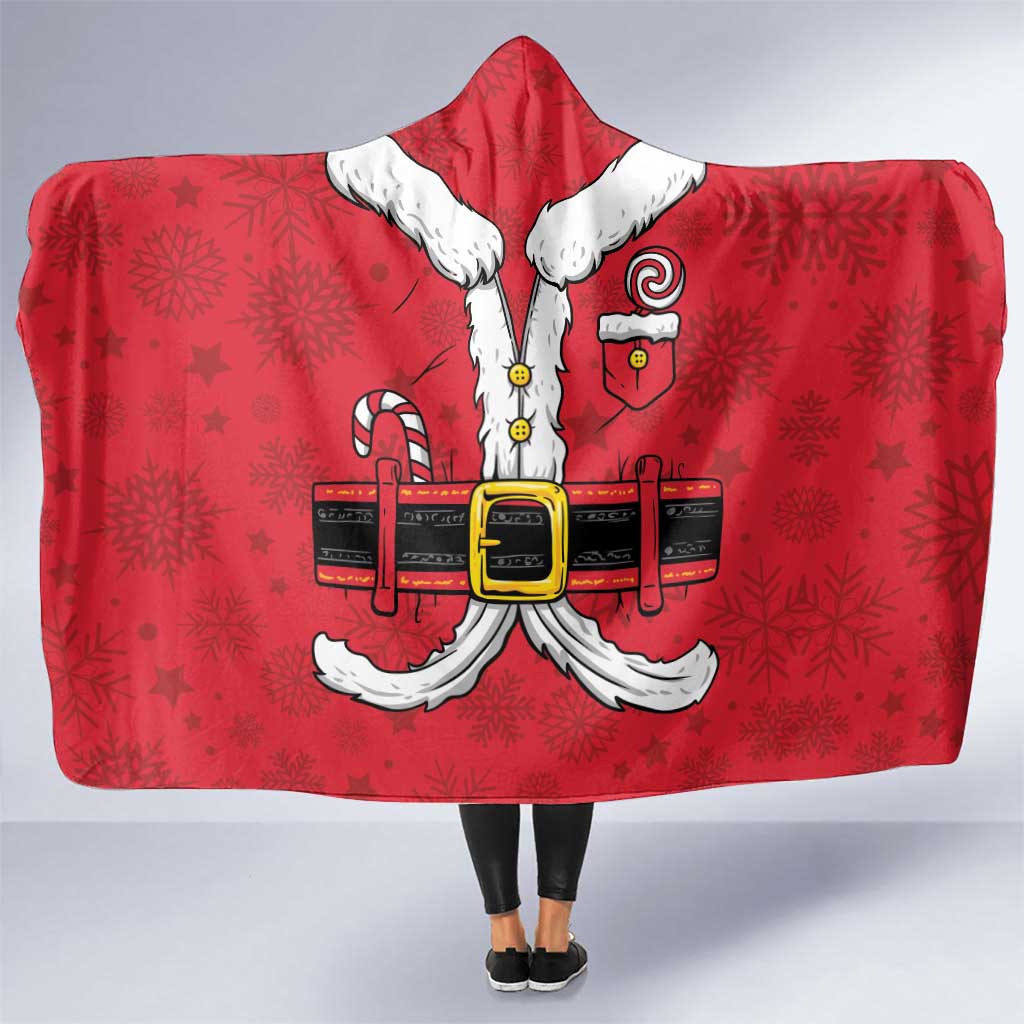 Santa Costume Hooded Blanket Funny Christmas - Wonder Print Shop