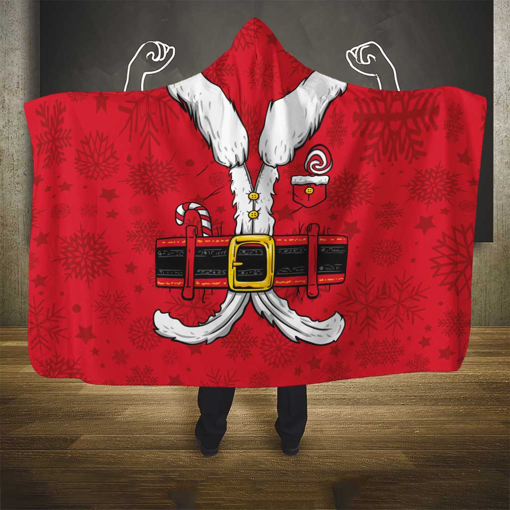 Santa Costume Hooded Blanket Funny Christmas - Wonder Print Shop