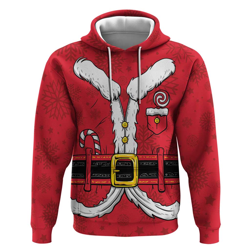 Personalized Santa Costume Hoodie Funny Christmas - Wonder Print Shop