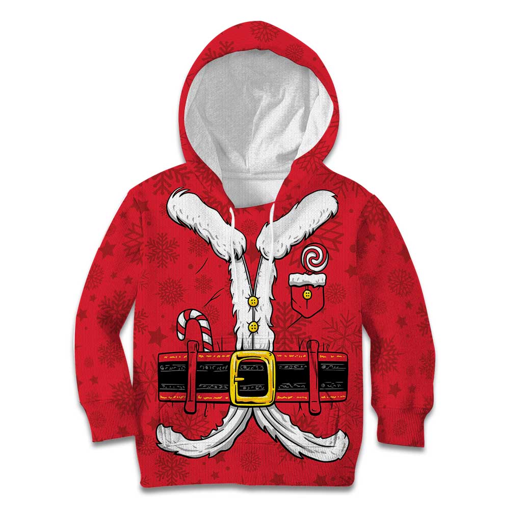Personalized Santa Costume Kid Hoodie Funny Christmas - Wonder Print Shop