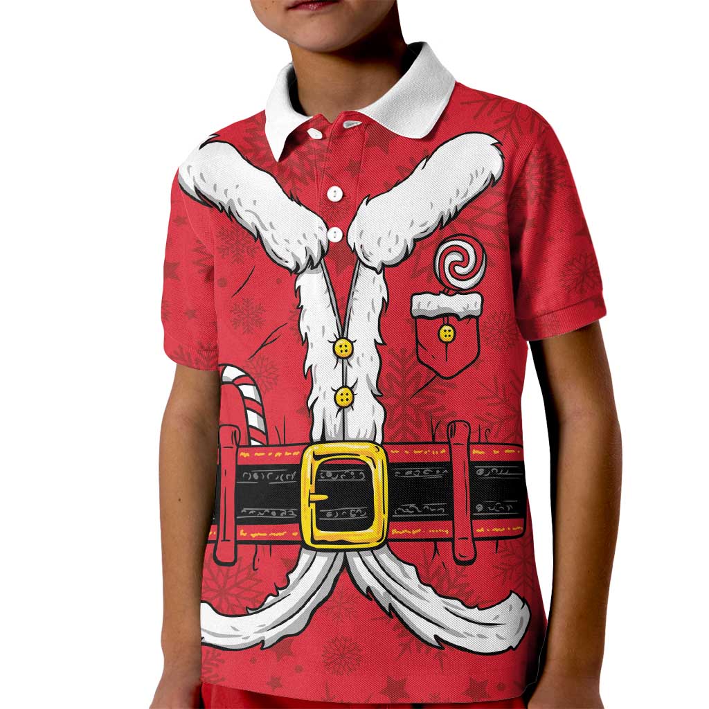 Personalized Santa Costume Kid Polo Shirt Funny Christmas - Wonder Print Shop