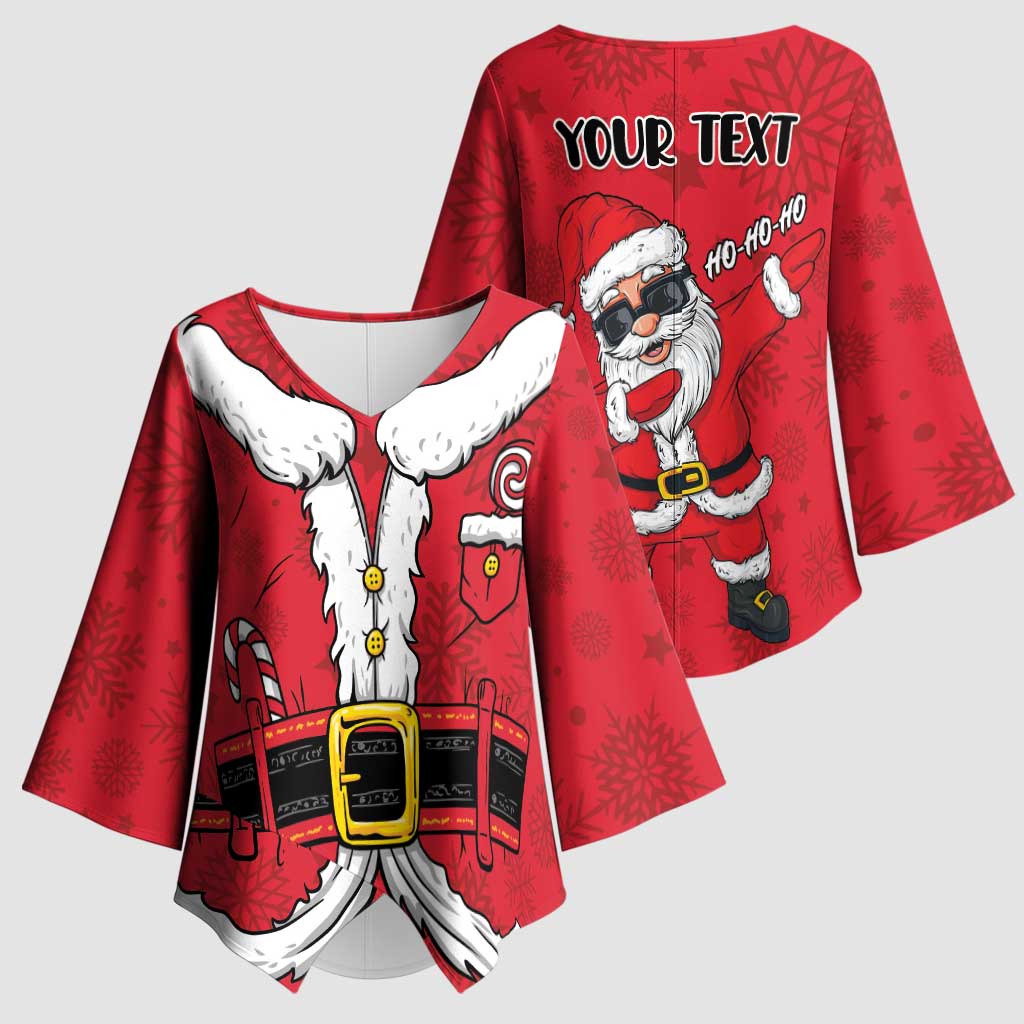 Personalized Santa Costume Kimono Sleeve Blouse Funny Christmas - Wonder Print Shop