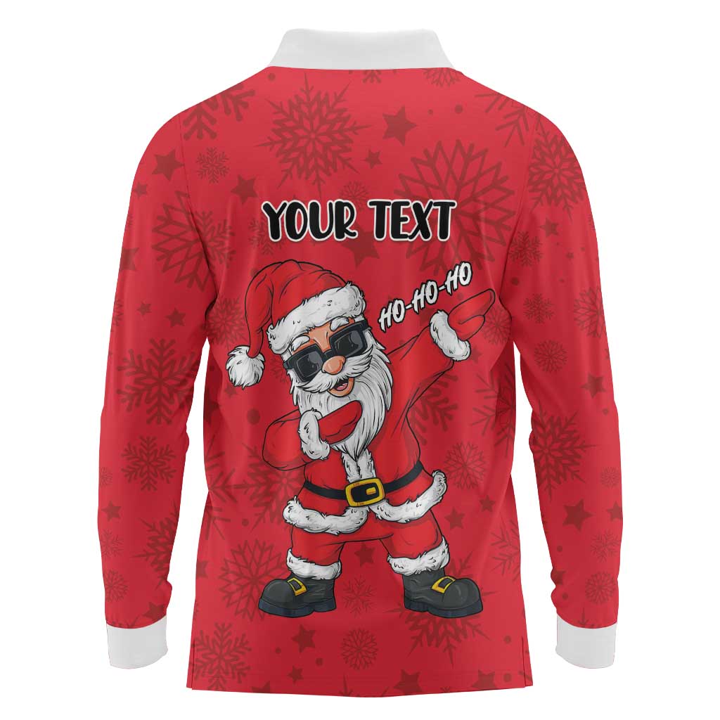Personalized Santa Costume Long Sleeve Polo Shirt Funny Christmas - Wonder Print Shop