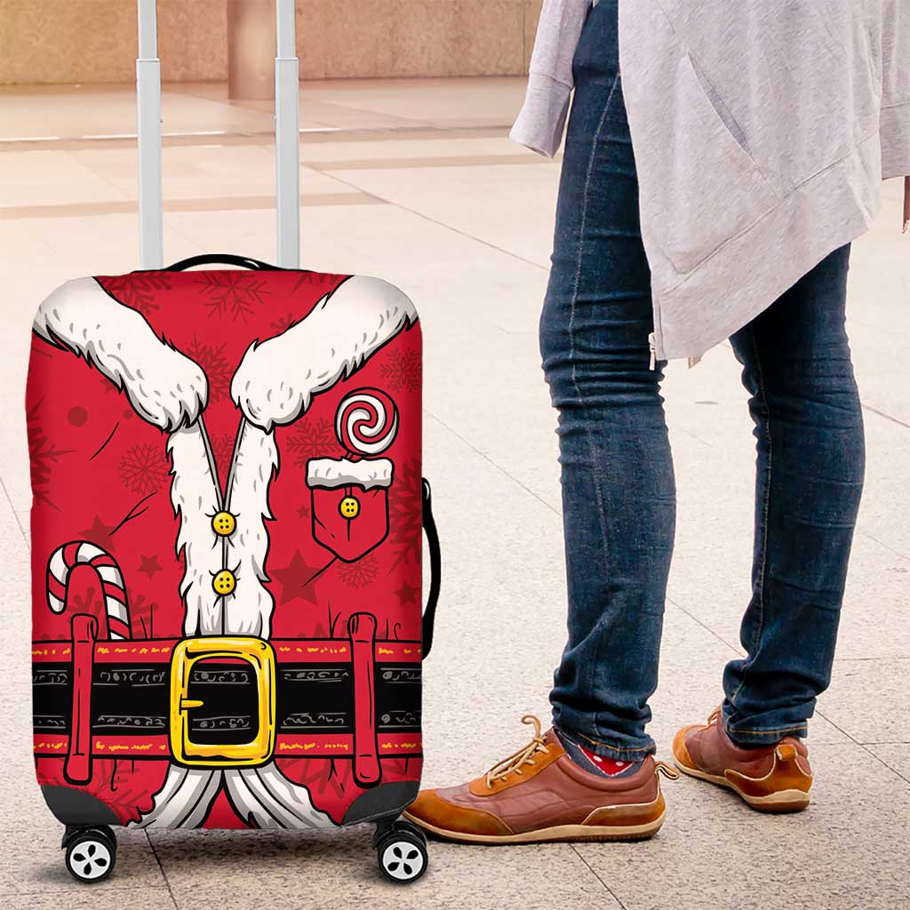 Santa Costume Luggage Cover Funny Christmas - Wonder Print Shop