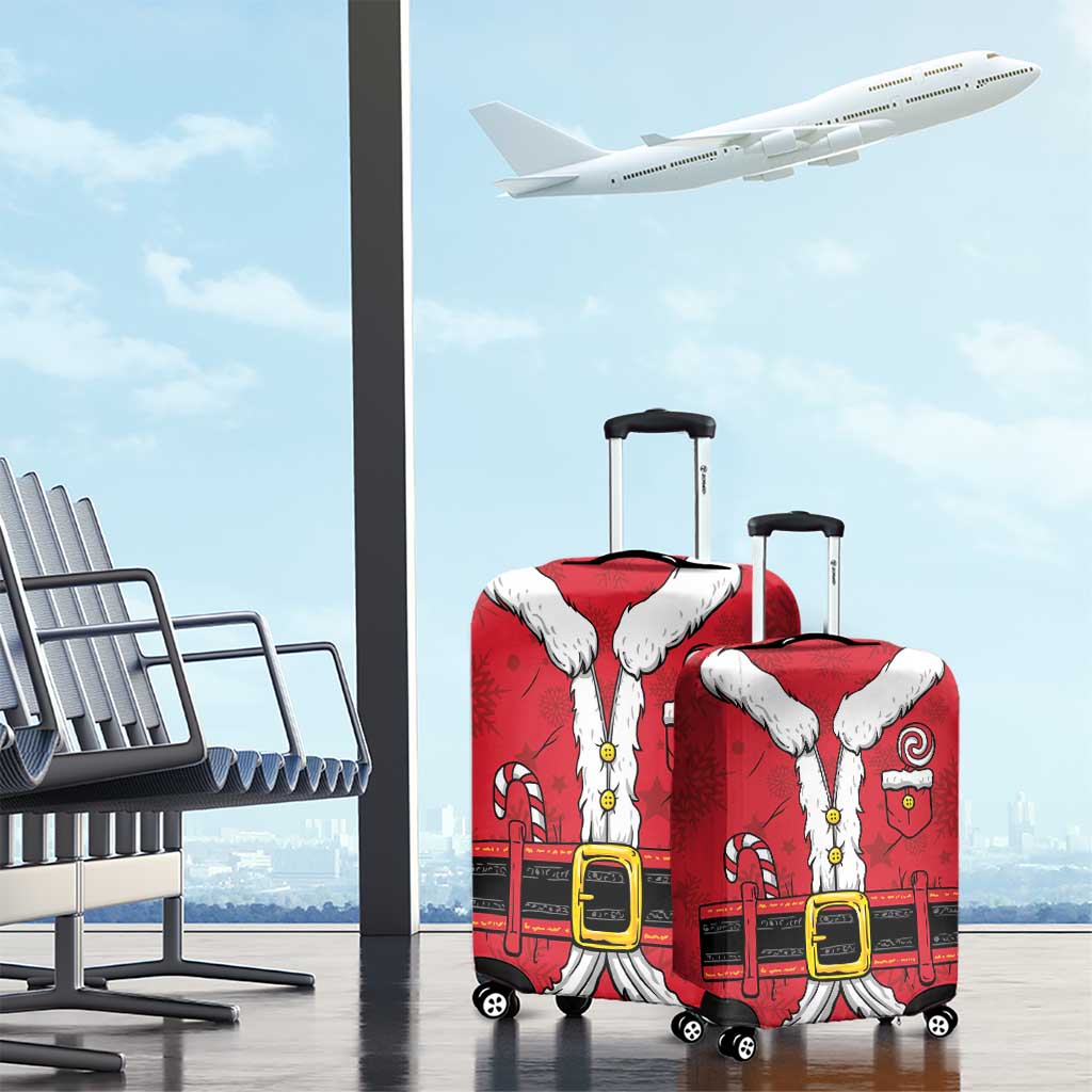 Santa Costume Luggage Cover Funny Christmas - Wonder Print Shop