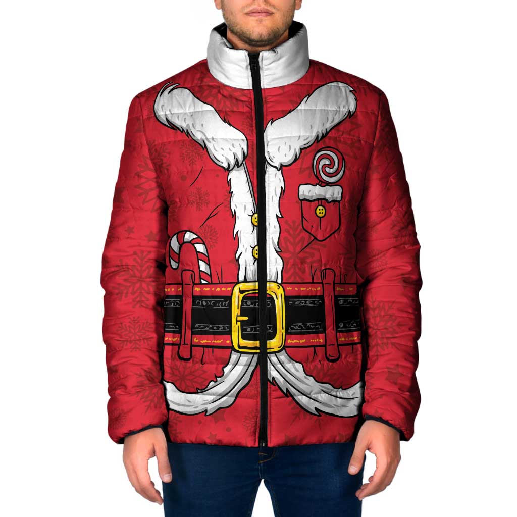 Personalized Santa Costume Padded Jacket Funny Christmas - Wonder Print Shop