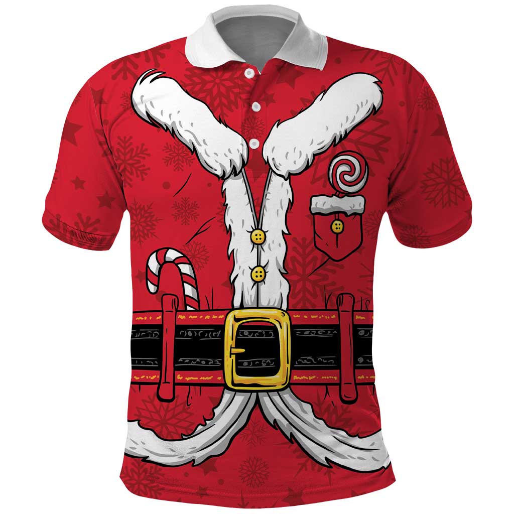 Personalized Santa Costume Polo Shirt Funny Christmas - Wonder Print Shop