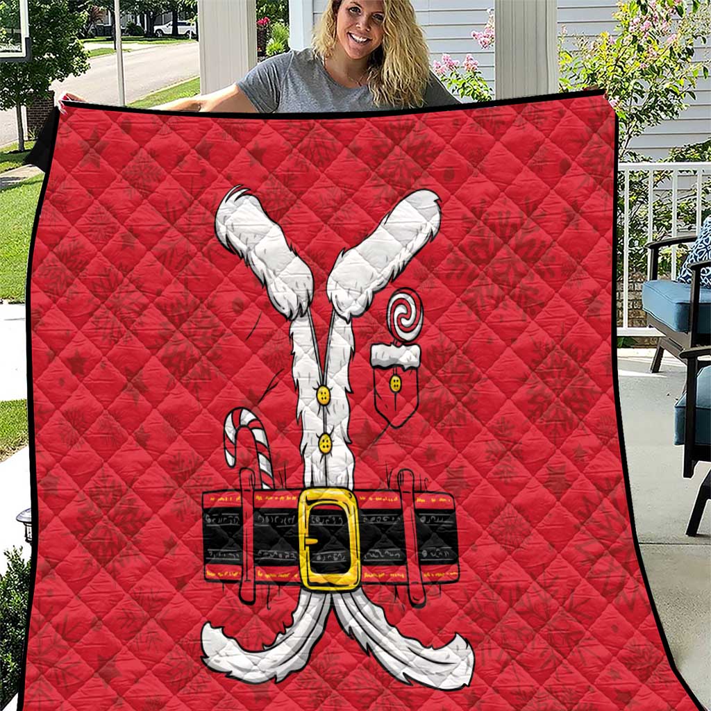 Santa Costume Quilt Funny Christmas - Wonder Print Shop
