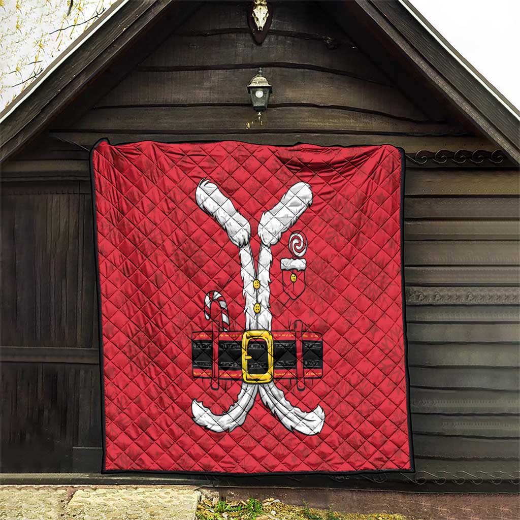 Santa Costume Quilt Funny Christmas - Wonder Print Shop