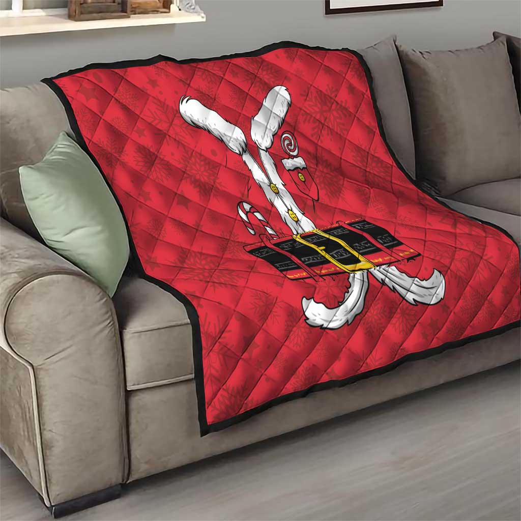 Santa Costume Quilt Funny Christmas - Wonder Print Shop