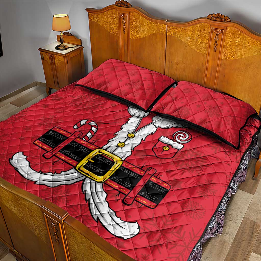 Santa Costume Quilt Bed Set Funny Christmas - Wonder Print Shop
