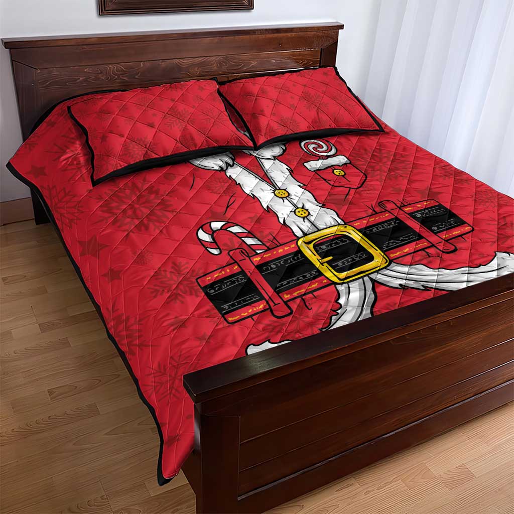 Santa Costume Quilt Bed Set Funny Christmas - Wonder Print Shop