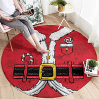 Santa Costume Round Carpet Funny Christmas - Wonder Print Shop