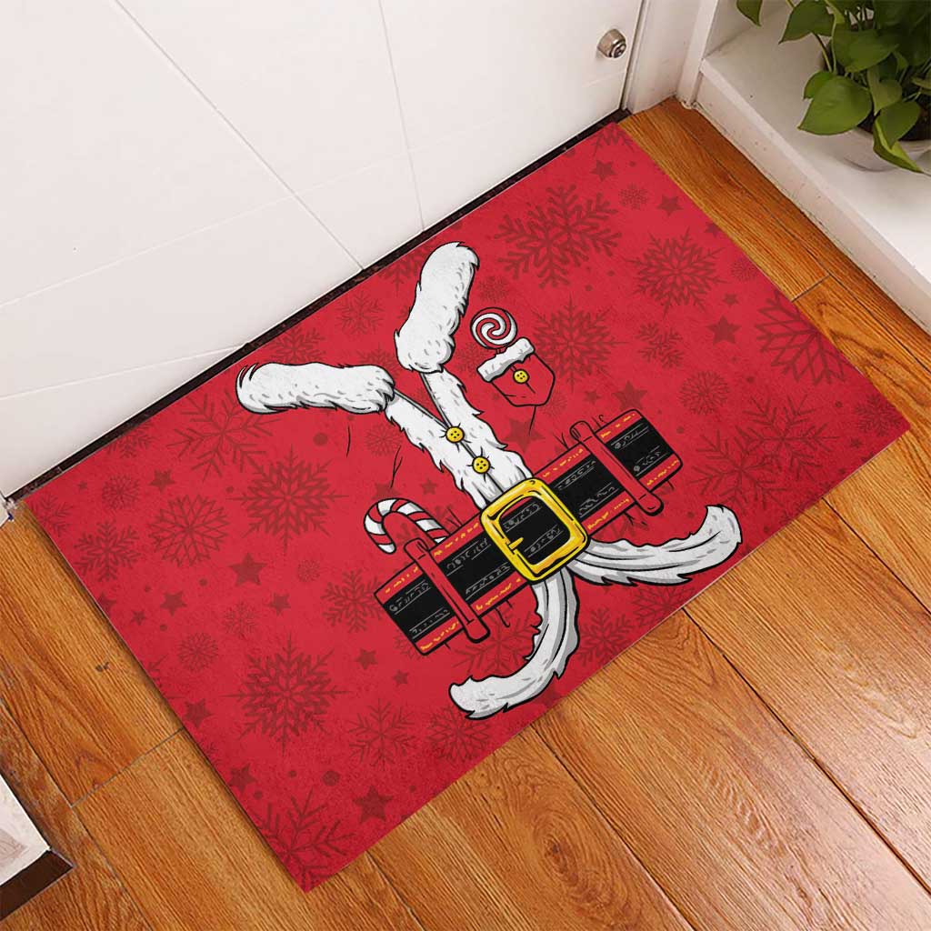 Santa Costume Rubber Doormat Funny Christmas - Wonder Print Shop