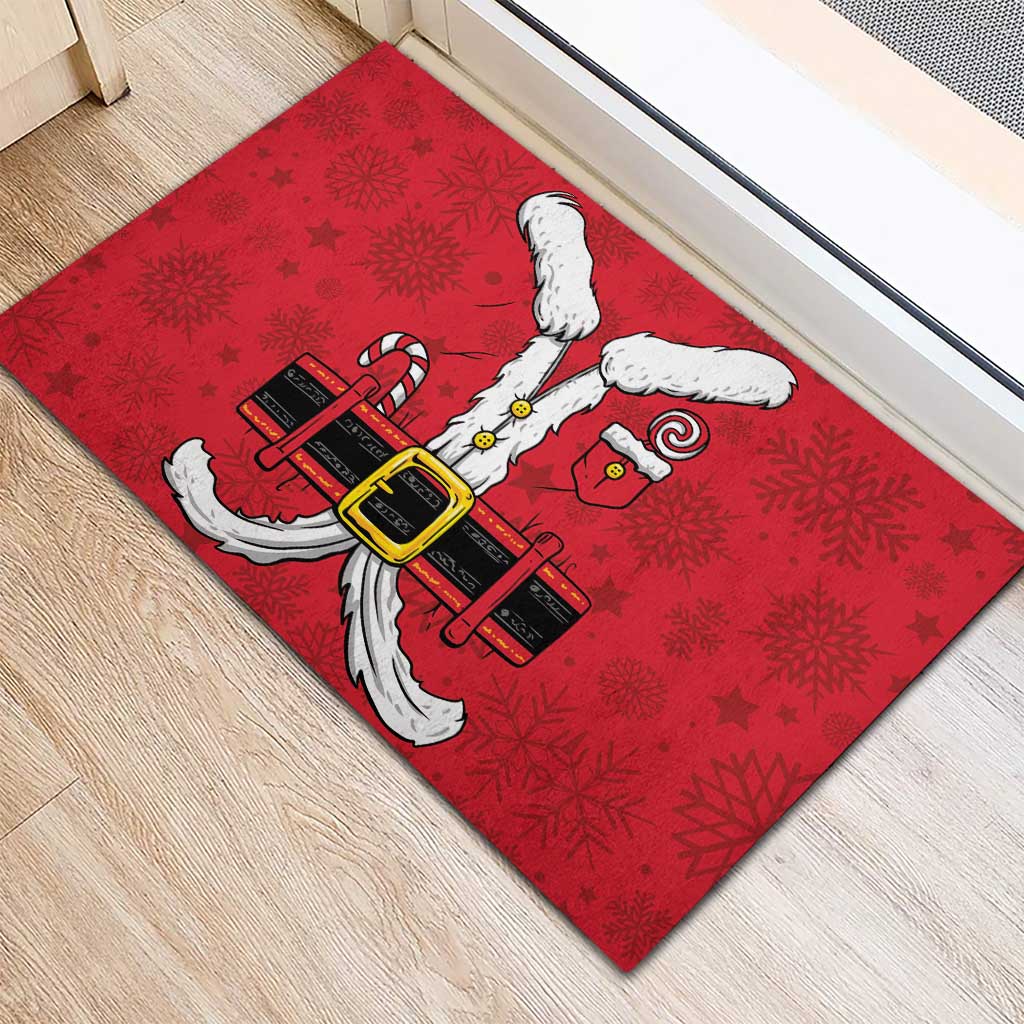Santa Costume Rubber Doormat Funny Christmas - Wonder Print Shop