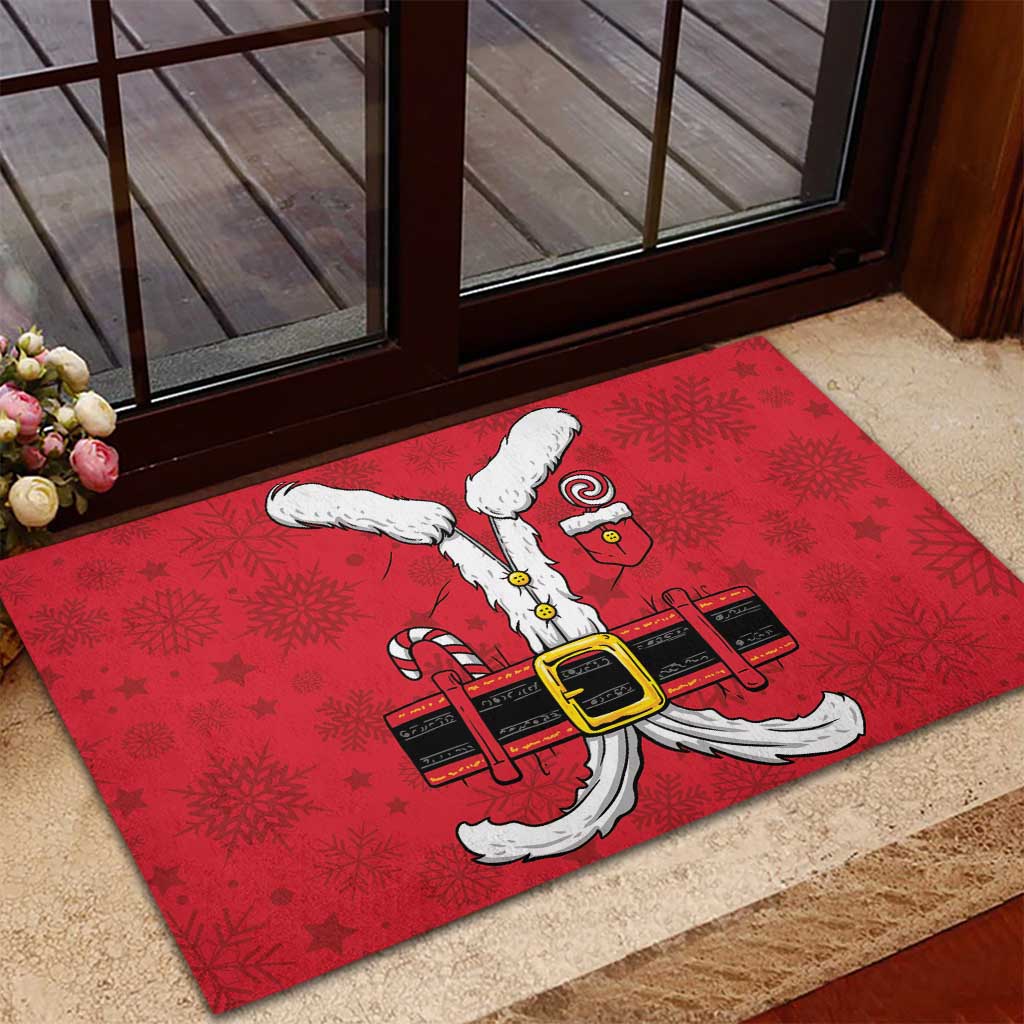 Santa Costume Rubber Doormat Funny Christmas - Wonder Print Shop