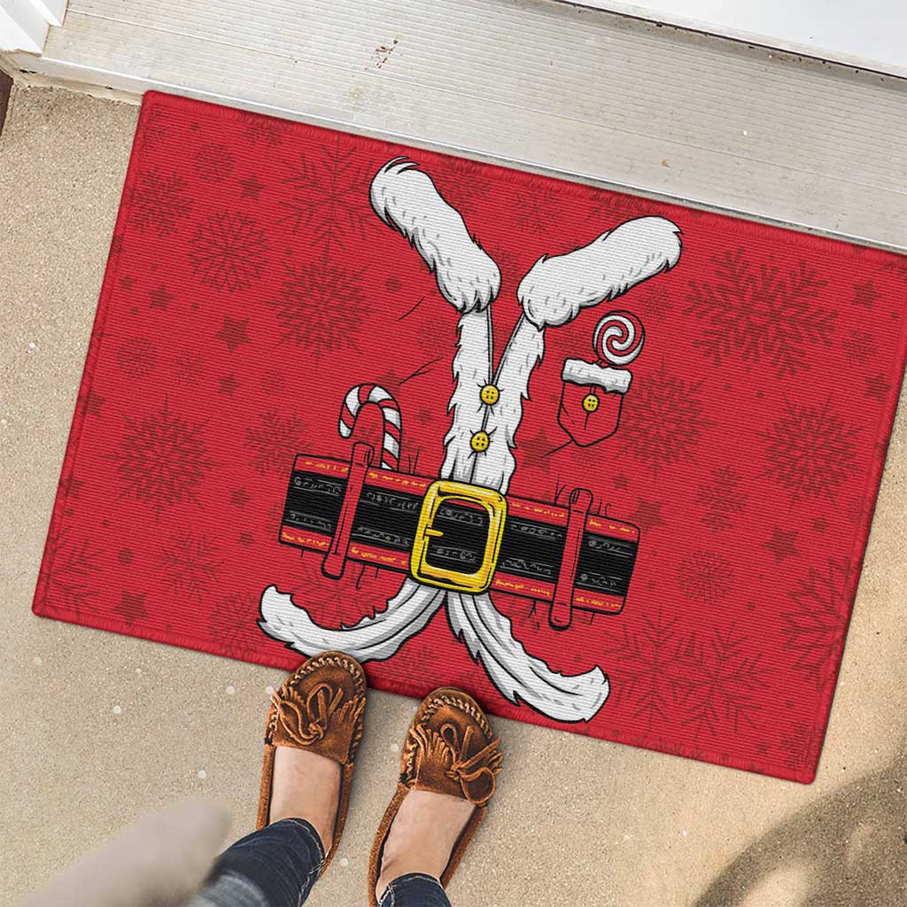 Santa Costume Rubber Doormat Funny Christmas - Wonder Print Shop